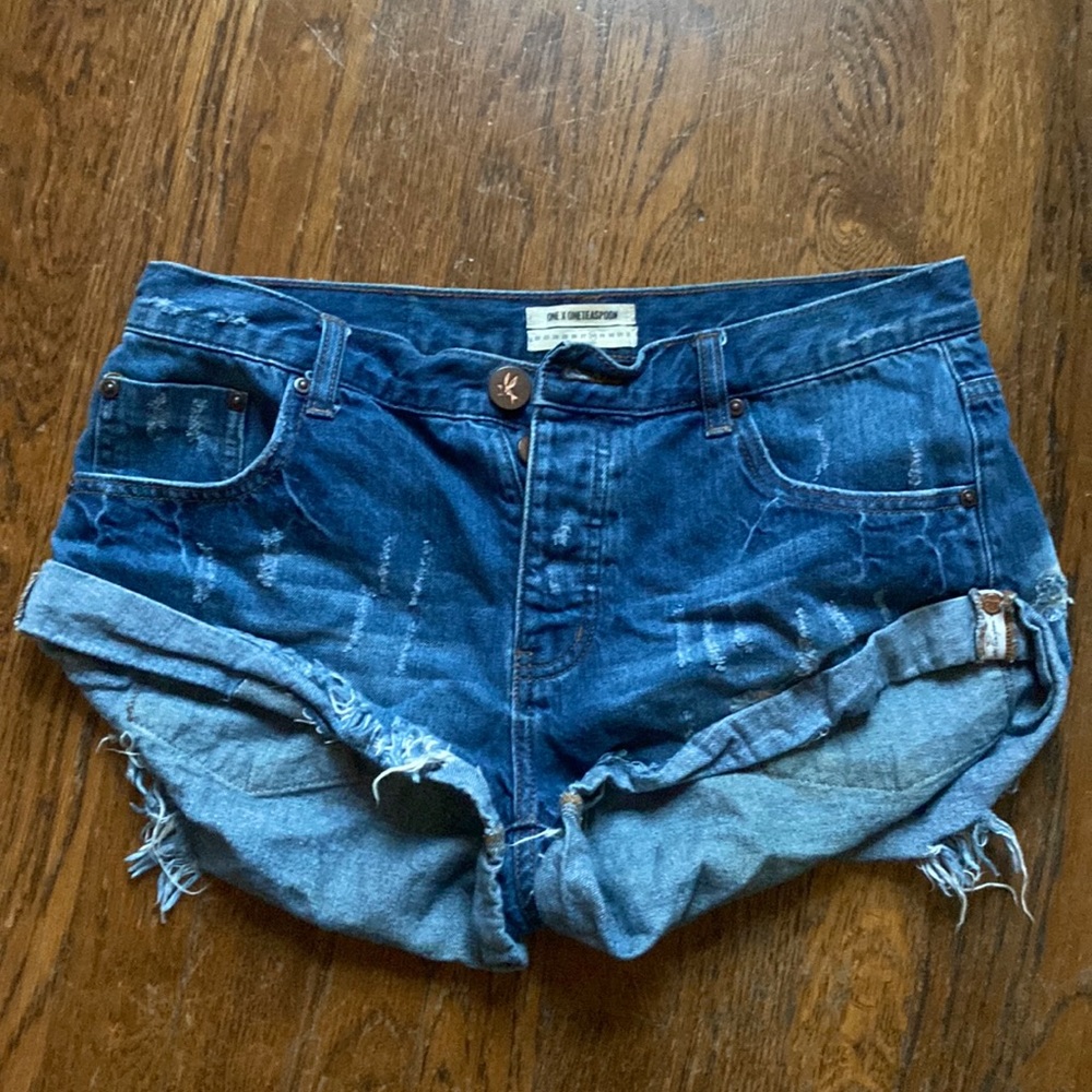 ONE TEASPOON denim jean shorts size 28
